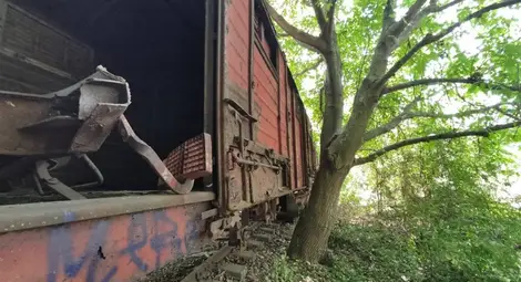 Дерайлирала интернационална композиция тъне в забрава на гара Разпределителна Дерайлирала интернационална композиция тъне в забрава на гара Разпределителна