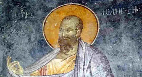 Св. Елисей превърнал солената вода в питейна, извършил още много чудеса