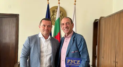 Кметът на Русе Пенчо Милков се срещна с популярния холивудски актьор Димитър Маринов