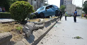 Пиян направи зрелищно салто по време на дрифт пред полицията