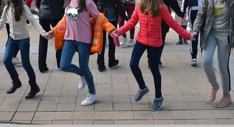 Три училища в Русе, Видин и Свищов  люшват едновременно Дунавското хоро