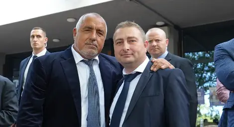 Байко Борисов с водача на листата на ГЕРБ-СДС Николай Братованов