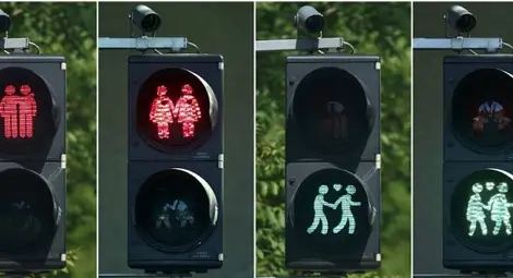 Хомосексуални светофари премигват из Виена Хомосексуални светофари премигват из Виена