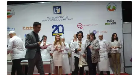 Добростин Стефанов по време на награждаването.  					    Снимка: Фейсбук