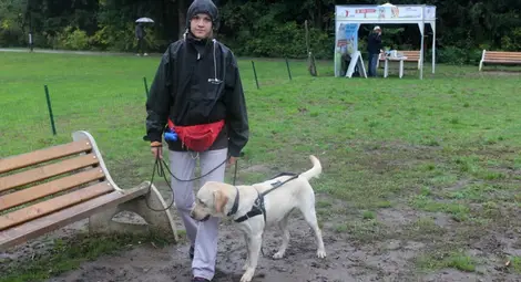 Кучето-водач осигурява сигурност и безопасност, той е приятел и член на семейството за човека с увреждания Кучето-водач осигурява сигурност и безопасност, той е приятел и член на семейството за човека с увреждания