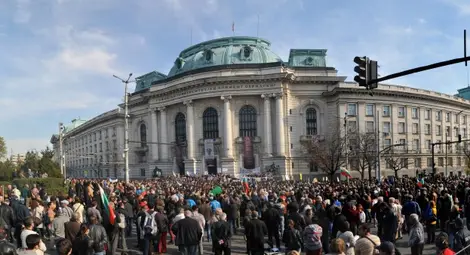 Български студенти от цял свят на протест в София Български студенти от цял свят на протест в София
