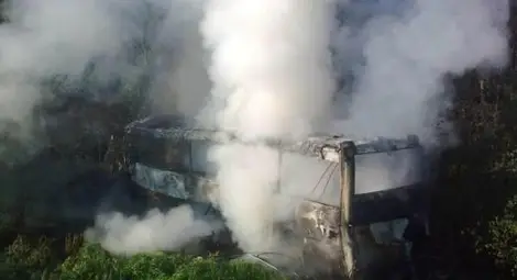 15 деца пострадаха в изгорял микробус в Грузия