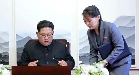 Ким Чен Ун и неговата сестра Ким Йо Чжон