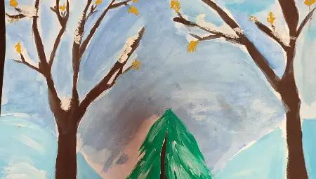 Рисунки от Румъния участват в конкурса &bdquo;Зимна приказка&ldquo; в Караманово /галерия/