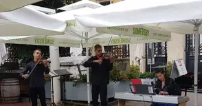 Две цигулки и пиано свириха химна на просветата в центъра на Загреб