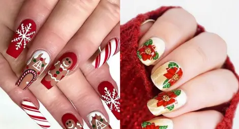 7 идеи за коледен и новогодишен празничен маникюр с гел лак