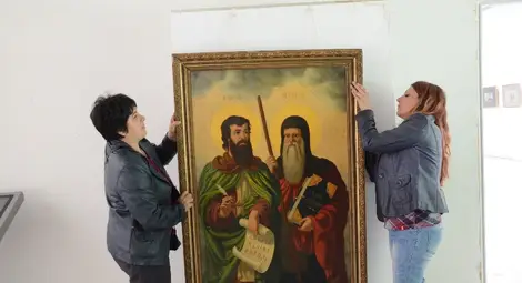Първата светска картина на светите братя Кирил и Методий нарисувана в Русе