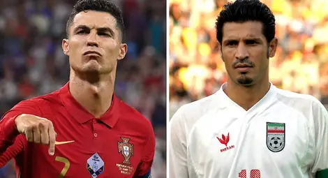 При попадение тази вечер, Роналдо (л) ще подобри рекорда на Даеи (д). При попадение тази вечер, Роналдо (л) ще подобри рекорда на Даеи (д).