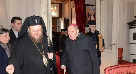 Католическият епископ Петко Христов поздрави дядо Наум на имения му ден