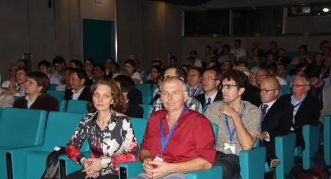 Д-р Марияна Георгиева и проф. Георги Георгиев на откриването на Международната конференция ICEAA, Торино, Италия, 2013. 