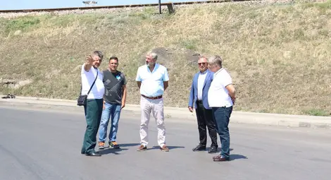 Драгомир Драганов и Георги Георгиев на финална инспекция  преди започването на основния ремонт на Дунав мост