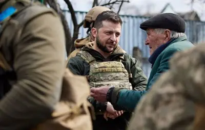 Зеленски: Руснаци убиваха всички, имащи украински знамена на домовете си