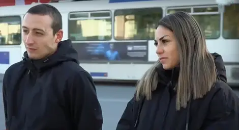 Виктор и Ралица разказват историята на незабравимото предложение за брак.                                  Снимка: Стопкадър от Нова тв