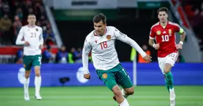 Националният младежки тим с Никола Илиев срещу Полша