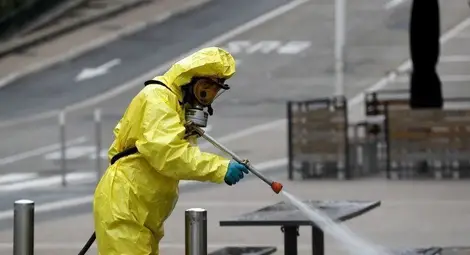 СЗО: Пръскането с дезинфектант по улиците e риск за здравето на хората