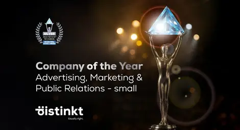 d:istinkt e PR агенция на годината в Европа и със сребърно отличие за компания на годината в света от Stevie&reg; International Business Awards
