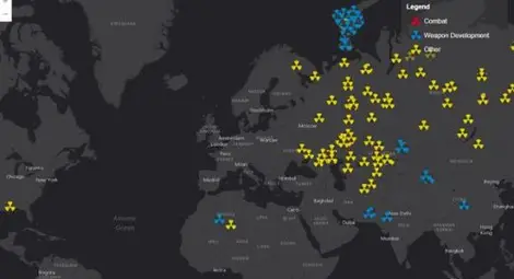 Уникална карта на всички ядрени взривове на Земята от 1946 година до днес