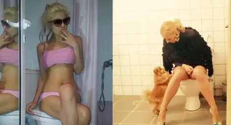 Нова мода сред чалга певиците: Селфи върху тоалетна чиния