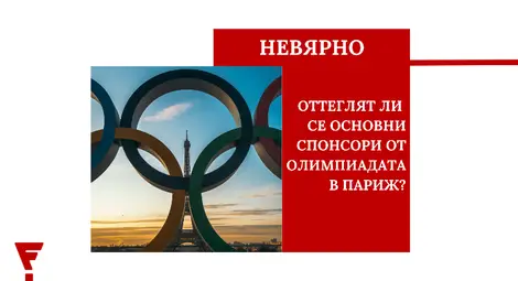 Фактчек: Не е вярно, че Тойота и Самсунг се оттеглят от Олимпиадата в Париж