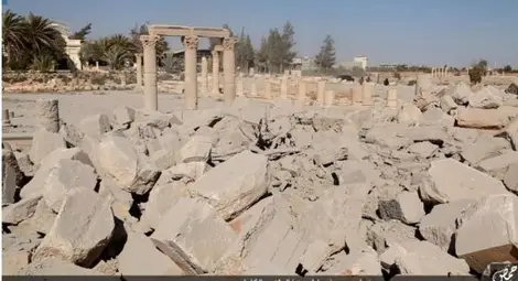 ИД пусна снимки от варварското взривяване на храма в Палмира