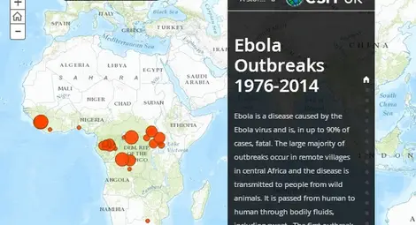 Уеб карта показва историята на вируса Ебола