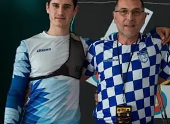 Стрелецът с Йордан Джамбазов, на когото е благодарен за всичко научено и постигнато.