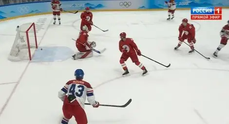 Чехия надви Руския олимпийски комитет в хокейния турнир след продължения Чехия надви Руския олимпийски комитет в хокейния турнир след продължения