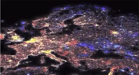 Вижте как изглеждаше Европа в полунощ на Нова година