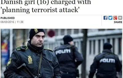 16-годишнa подготвялa терористични нападения над училища в Дания