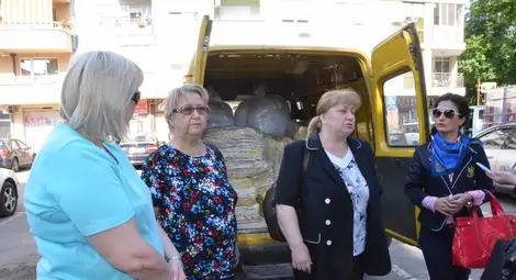 Дарение от 110 спални комплекта  замина за детска градина в Мизия