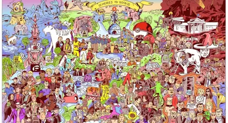 Пълният списък на събитията, които се появяват в произведението на Ник Баварски, може да бъде видян на сайта Beutler Ink.