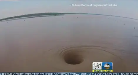 Огромен водовъртеж в язовир /видео/ Огромен водовъртеж в язовир /видео/