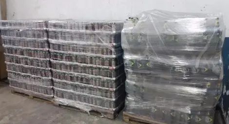 Палети с бира бяха една от куриозните митничарски находки.  Снимка: Архив