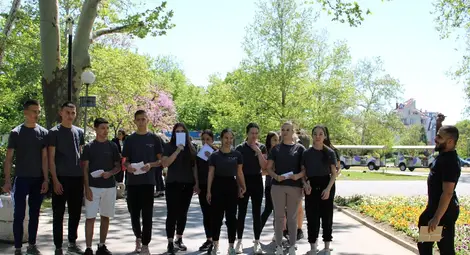 Европейският шампион Ангел Русев подкрепи спортна инициатива на Гимназията по туризъм